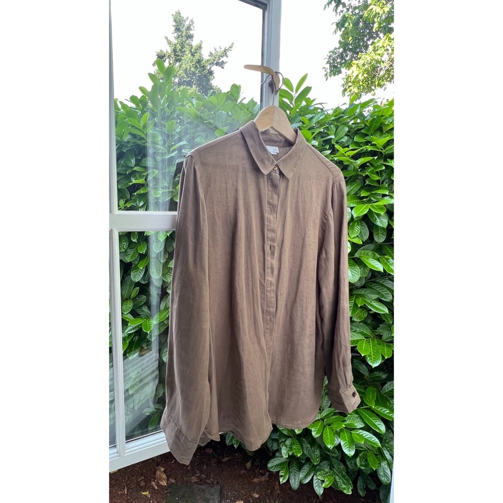 Linen Shirt from J. Jill, Brown (M)